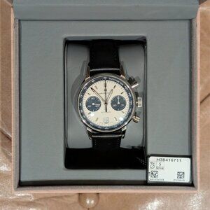 Hamilton Intra-Matic White Panda Chronograph Automatic Watch H38416711 Mint